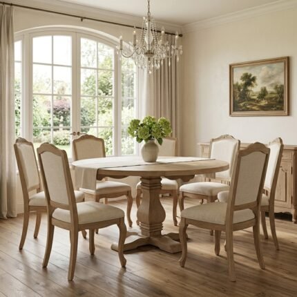 Round Pedestal Dining Table