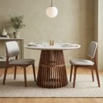 Table à manger ronde en marbre