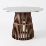 Table à manger ronde en marbre - Image 4