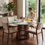 Table à manger ronde en marbre - Image 2