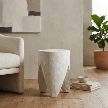 Off White Microconcrete Dining Table