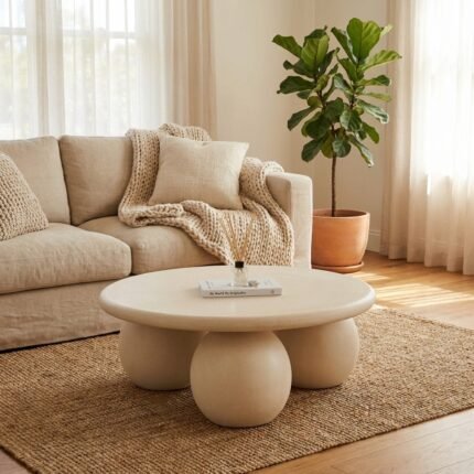 Sculptural Concrete Coffee Table