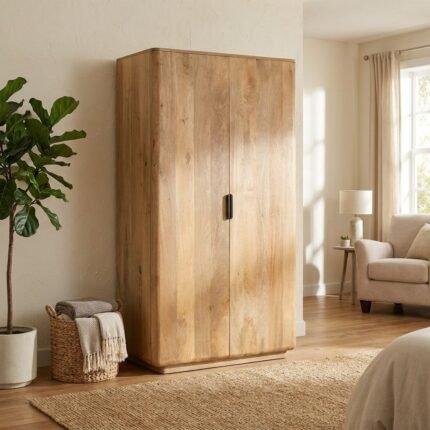 Armoire en bois de manguier naturel