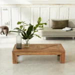 table de salon rectangulaire en bois certifié - Image 3