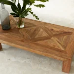 table de salon rectangulaire en bois certifié - Image 2