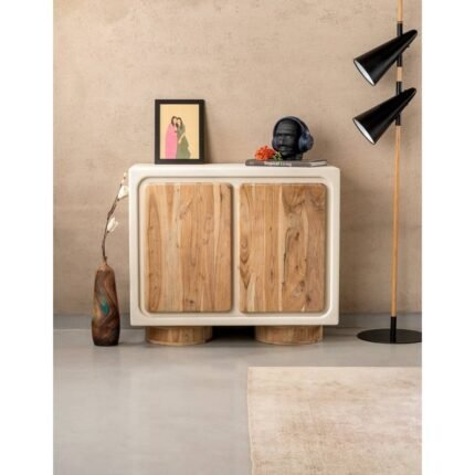 Commode imitation béton et bois