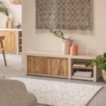 Meuble TV Dalva effet béton avec