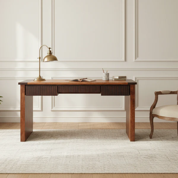 bureau en acacia massif Moon bureau en acacia massif Moon