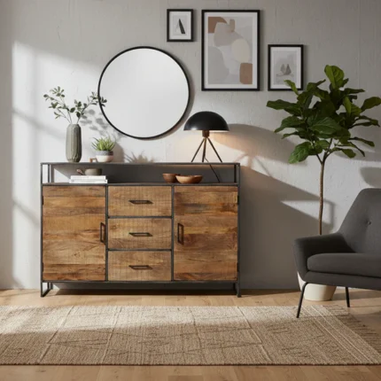 buffet 4 en manguier massif-Priti