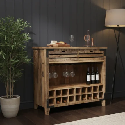 meuble bar en manguier massif