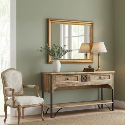 console en manguier massif,