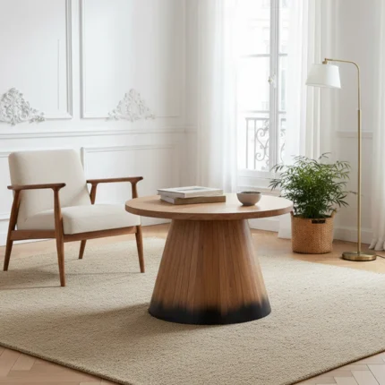 table basse bois ronde 70 cm