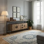 buffet industriel bois et métal