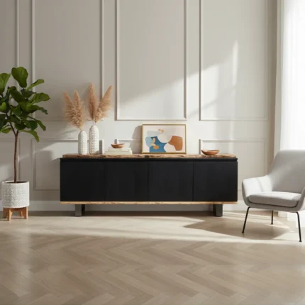 buffet 4 portes en manguier massif, buffet-4-portes-en-manguier-massif