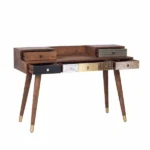 bureau 5 tiroirs en bois massif - Image 5