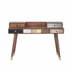 bureau 5 tiroirs en bois massif - Image 4