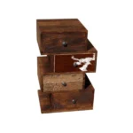 chiffonnier 18 en bois de manguier - Image 2