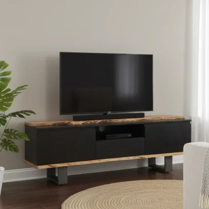 meuble TV bicolore en manguier