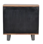 commode 3 tiroirs en manguier massif noir - Image 2