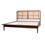 Soho rattan teak wood bed - Image 3