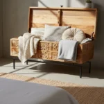 coffre sculpté en bois de manguier - Image 6