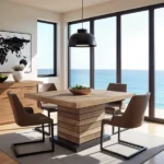 solid mango wood square table