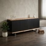buffet 4 portes en manguier massif - Image 3