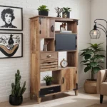 bibliothèque en bois massif-30