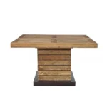solid mango wood square table - Image 2