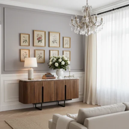 marble top sideboard in solid wood