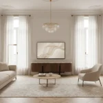 meuble TV avec plateau en marbre