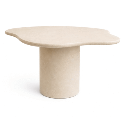 Light Beige Microconcrete Dining Table