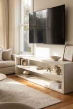 Off-White Speckled Microconcrete TV Unit - Image 2