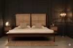 Soho rattan teak wood bed