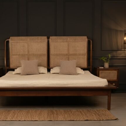 Soho rattan teak wood bed
