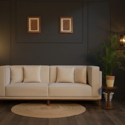 Priti teak wood sofa