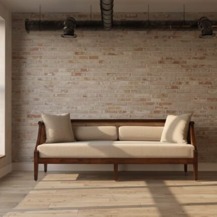 Priti Sheesham wood sofa-21