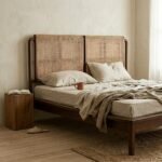 Soho rattan teak wood bed - Image 3
