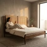 Soho rattan teak wood bed - Image 2