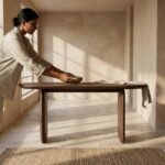 contemporary wooden table - Image 2