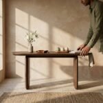 contemporary wooden table