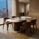 modern marble top dining table