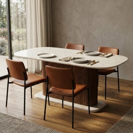 modern marble top dining table