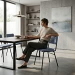 dining chair with diamond tufting - Image 2
