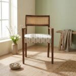 Wood and Cane Dining Chair - Image 3