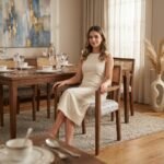 Wood and Cane Dining Chair - Image 2