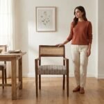 Wood and Cane Dining Chair