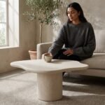 Light Beige Microconcrete Dining Table - Image 2