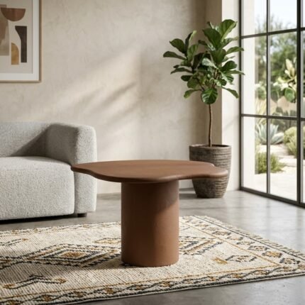 Mesa de Centro de Fibra de magnesia Blanca Milo