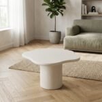 Off White Microconcrete Dining Table